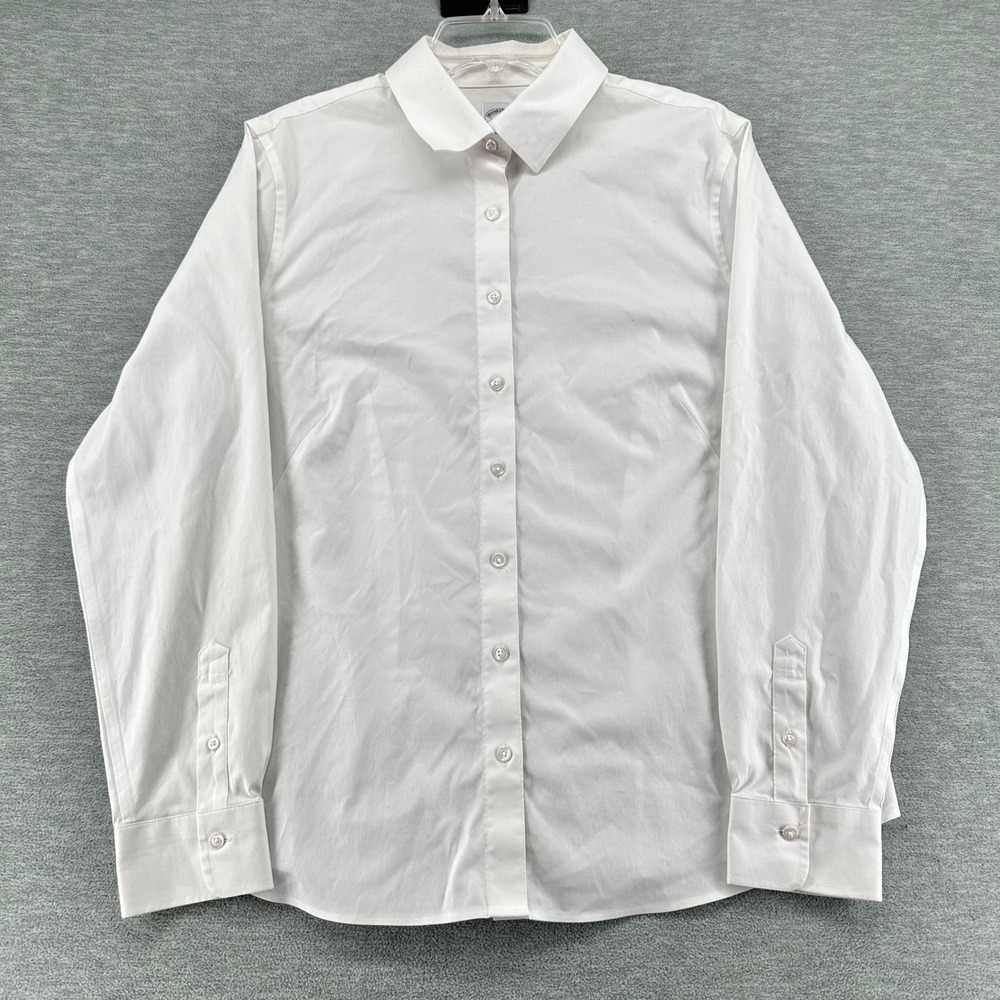 Brooks Brothers Button Up Men 16 White Fitted Non-Iron Stretch Supima Cotton